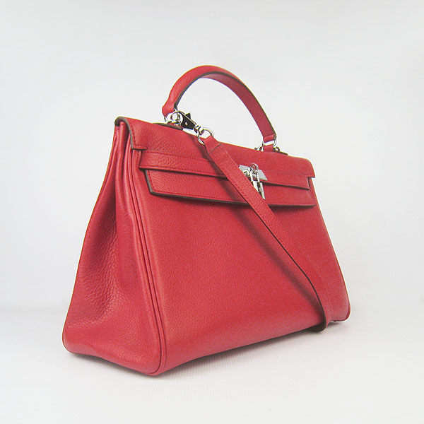 High Quality Hermes Kelly 35cm Togo Leather Bag Red 6308 - Click Image to Close